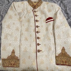Mens Cream/Ivory Sherwani: Size- 48